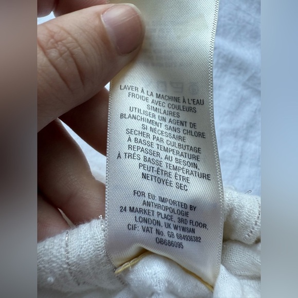 Anthropologie Hei Hei Beach Bound Linen Pull On White and Metallic Pants XS - Picture 9 of 13